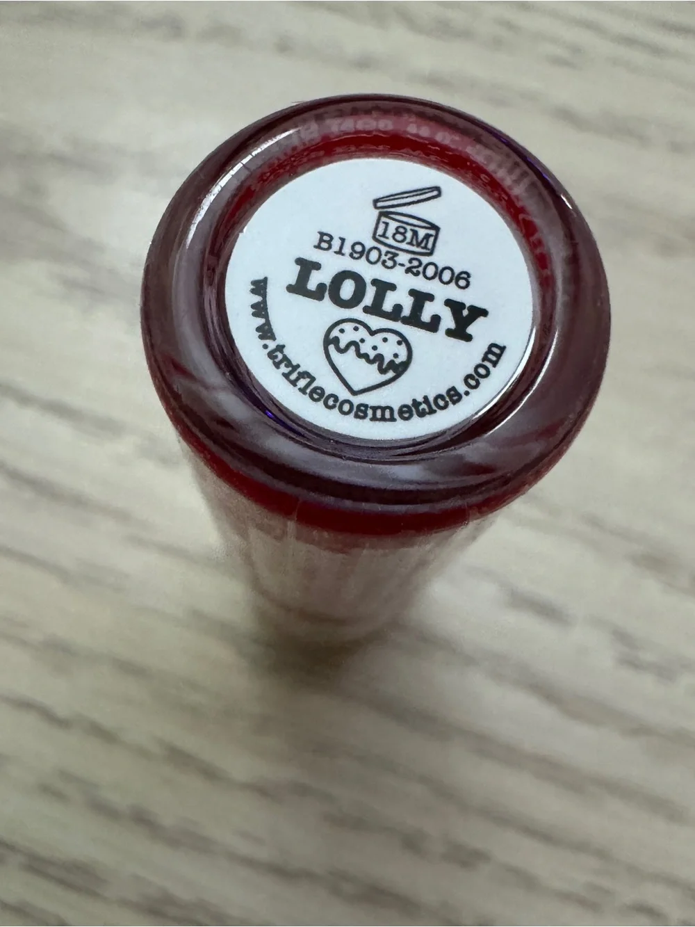 Lip Gloss/Syrup: Trifle Lolly
